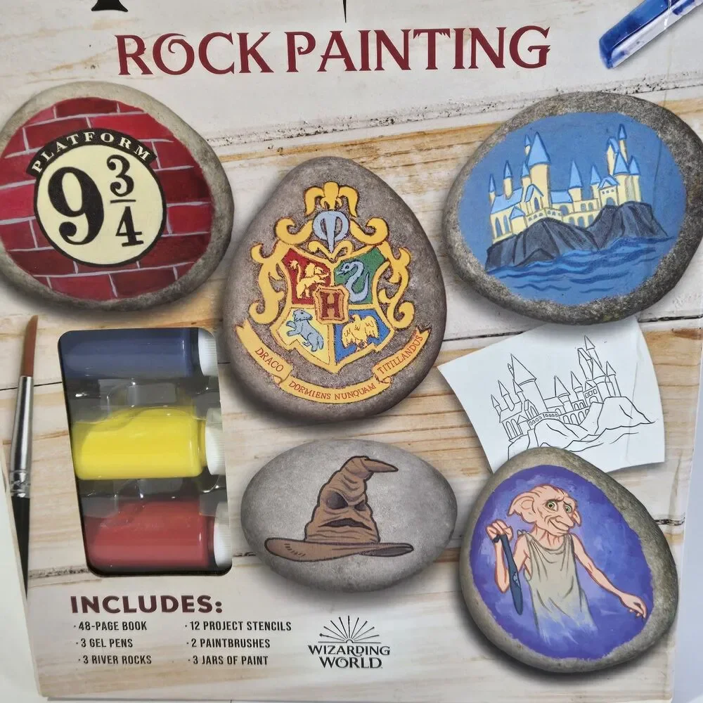 ​Harry Potter Rock Painting Craft Kit by Marcy Kelman (Thunder Bay Press) - CIB